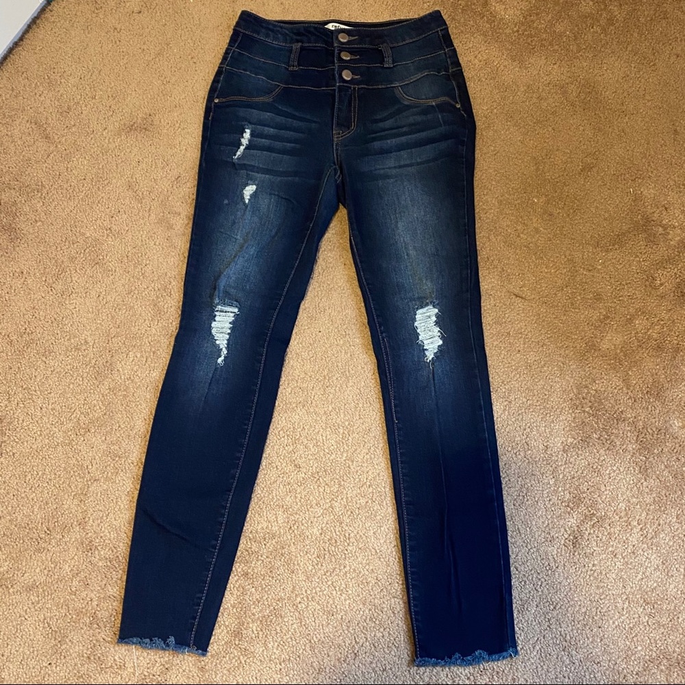 Like new high waisted dark wash jeans